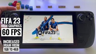 Fifa 23  high graphics 60 FPS amp HyperMotion 2  Steam Deck handheld gameplay [upl. by Alyosha]