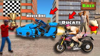 Rope Hero New Hover Bike Vs Dangerous Villain Ducati Bike Race in Rope Hero Gta V  Rope Hero [upl. by Dixil669]