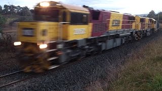 TasRail 2052 2053 Bauxite train along side Glenwood Road [upl. by Guerin]