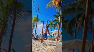 One arm pull ups  mexico 🏖 calisthenics pullupsummer motivation קליסטניקס מתח אימון מקסיקו [upl. by Solly]