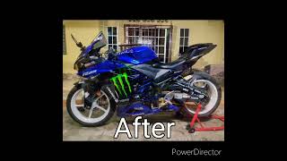 R25 V1 convert tail Yamaha R1 [upl. by Aicirtan895]