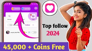 Top follow app  top follow app free coins hack  top follow free promocode [upl. by Dopp717]