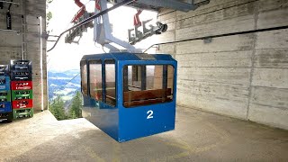 Auf den Napf fährt eine Seilbahn  Talfahrt private Luftseilbahn Mettlenalp  Napf [upl. by Htepsle89]