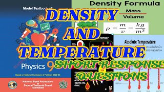 CH7SHORTS RESPONSE QUESTIONSDENSITY AND TEMPERATUREPHYSICSCLASS 9NBFFEDERAL BOARDNATION CURR [upl. by Odareg227]