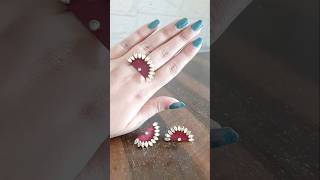 diy ring and earrings fabric jewellery shorts short craft [upl. by Eelydnarb655]