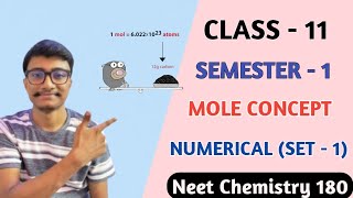 Mole Concept Numerical Class 11Part1 [upl. by Nahsor]