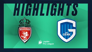 RE Mouscron  KRC Genk hoogtepunten [upl. by Noreht620]