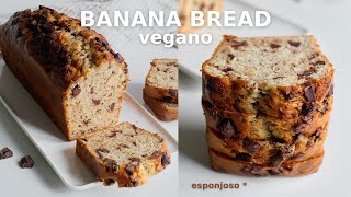 EL MEJOR BANANA BREAD  Vegano Esponjoso Fácil [upl. by Nerwal824]