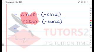 Trigonometry Nov 2021  Grade 12 [upl. by Khajeh858]