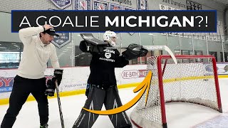 A Goalie Michigan  Training Sesh with my 13U AAA Nephew [upl. by Ia527]