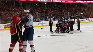 Tarasenkos late shot sparks Blues vs Flames brawl [upl. by Lotta]