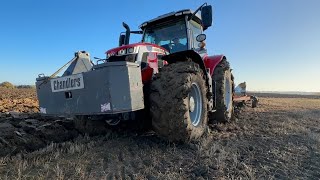 Massey Ferguson 7S210 ploughing in very wet conditions [upl. by Aissert350]