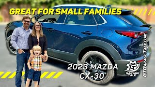 2023 Mazda CX30 Family Review and Child Seat Installation with Real World MPG [upl. by Ayhdiv63]