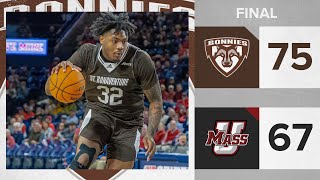 MBB  St Bonaventure 75 UMass 67 Highlights 22424 [upl. by Hinman]