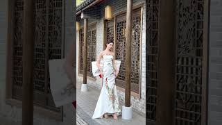 Tube top high end long Cheongsam Credit to Xiaohongshu Rose18620380158 [upl. by Yemane]