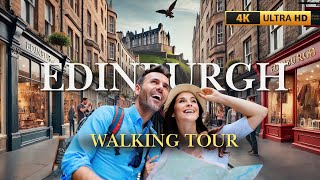 Glasgow to Edinburgh  Old Town  Scott Monument  Edinburgh Castle  Galleries 4K Walking Tour [upl. by Eberle]