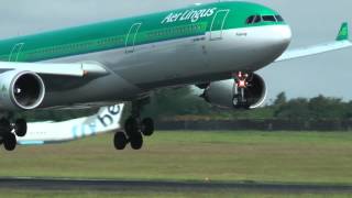 Aer Lingus  Airbus A330302  Landing at Dublin Airport from New York JFK [upl. by Casaleggio842]