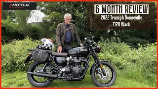 6 Month Owners review of the 2022 Triumph Bonneville T120  Is it Good or Bad [upl. by Pius]