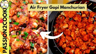 Air fryer gobi manchurian  Air fried cauliflower  air fryer recipes [upl. by Donna844]