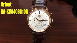 Unboxing Orient Classic Chronograph Rose Gold Watch RAKV0403S10B [upl. by Jerrie]