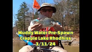 Muddy Water PreSpawn Crappie Lake Rhodhiss NC on 31124 [upl. by Willem]