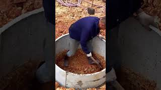 The process of constructing manually excavated pile foundations [upl. by Uball]