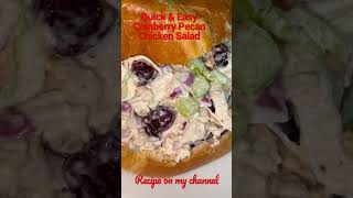 Quick amp Easy Cranberry Pecan Chicken Salad [upl. by Ralina]