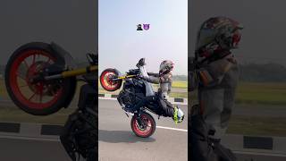 Bro is danger ⚠️ 💀wheelierider mt15stunt rider stuntrider bikermarjel bikerider viralvideos [upl. by Avrit83]