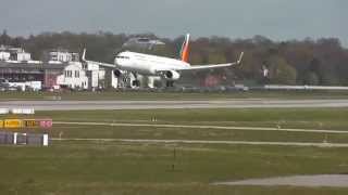 extreme crosswind landing A321 Philippine Airlines RP C9909 [upl. by Lolita]