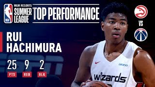 Rui Hachimura Turns In Big Performance VS Atlanta  July 11 2019 [upl. by Ahsitaf]