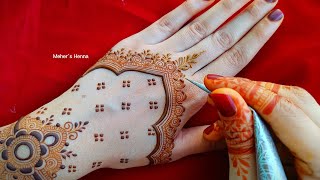 Eid Special Back Hand Mehndi Design  Eid Henna Design  Mehers Henna [upl. by Boesch225]