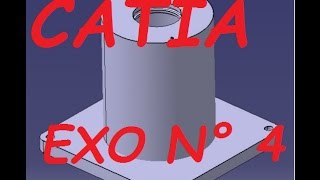 CATIA Part design exo 4  Embase  learn CATIA [upl. by Nirrac]