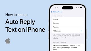 How To Setup Auto Reply Text on iPhone  Tutorial [upl. by Eusebio]