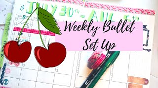 Weekly Bullet Planner Set Up  CHERRY BOMB  Scribbles that Matter Bullet Planner [upl. by Giamo]