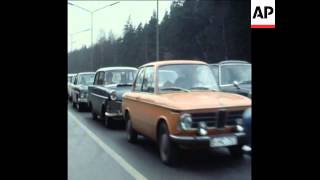 SYND 20121970 QUEUES OF VEHICLES HELD UP AT THE HELMSTEDT CHECKPOINT ON THE BERLIN ACCESS AUTOBAHN [upl. by Hwu]