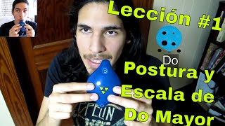 Tutorial de Ocarina de 6 Agujeros Estilo Ingles  Leccíon 1 con Partitura y Canciones [upl. by Magnolia985]