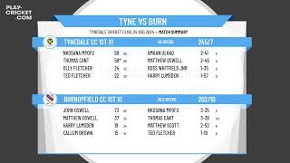 Tynedale CC 1st XI v Burnopfield CC 1st XI [upl. by Chinua]