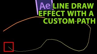 After Effects Tutorial Line draw effect with a custom animation path [upl. by Maclaine]