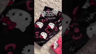 These Hello Kitty pajamas are my new favorite thing 😍 HelloKitty PajamaGoals KawaiiStyle [upl. by Werdn]