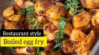 Restaurant Style Boiled Egg Fry 😋👌boiledeggfry boiledeggrecipes restaurantstyle pls subscribe ❣️ [upl. by Maddy]