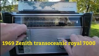 Zenith transoceanic royal 7000 vintage shortwave radio 1969 [upl. by Nyltiak]