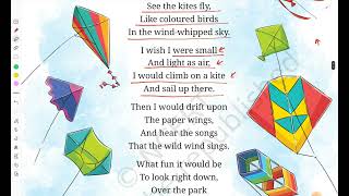 Class6 UNIT 5 The kite detailed explanation with word meanings English New Book Poorvi [upl. by Millburn]