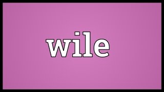 Wile Meaning [upl. by Devine]