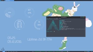 ARCH LINUX  XFCE  COMPTON  CONKY LUA [upl. by Kettie649]