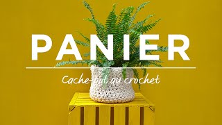 Tuto crochet  Panier ou cachepot en corde macramé  Un DIY de KREANDO [upl. by Suiramad]