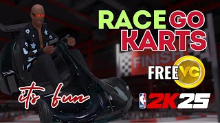 RACE GO KARTS IN NBA 2K25 WIN 1 MILLION VC ITS ACTUALLY FUN  The Track [upl. by Hartley]