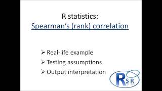 R  Spearmans rank correlation test [upl. by Atla]