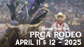 The Midwest Horse Fair PRCA rodeo is back for two nights in 2025 — Friday April 11 amp 12 [upl. by Gillman693]