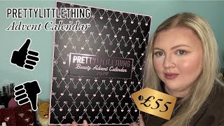 Unboxing PrettyLittleThing Beauty Advent Calendar 2024 Worth it [upl. by Aicnetroh]