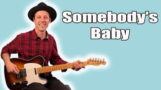 Somebodys Baby Guitar Solo Lesson  Jackson Browne Guitar Lesson  Tutorial  TABS [upl. by Keynes]